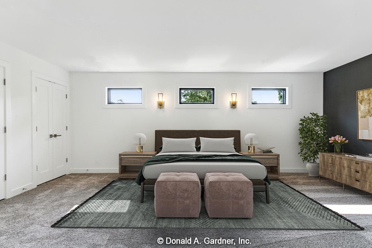 Plan 444381GDN: Rustic Modern Home Plan Under 2800 Square Feet with 25-Foot Vaulted Great Room - Image #19 - Contemporary, Craftsman, New American, Transitional