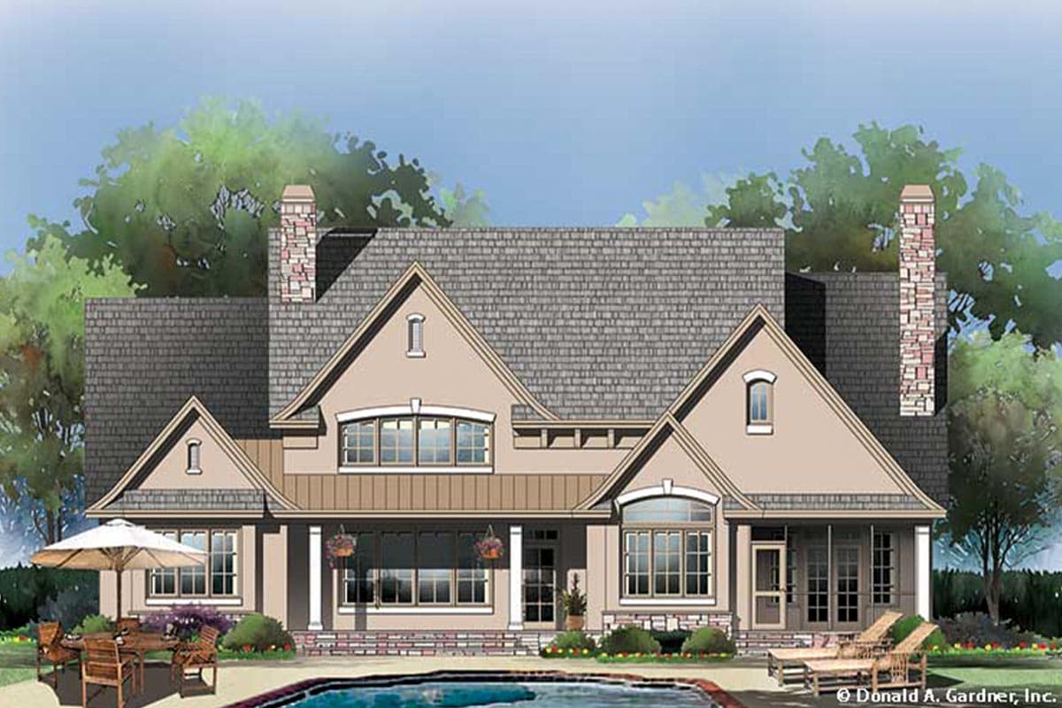 Plan 444386GDN: 5 Bed Euro-Style House Plan with English Cottage Vibe - Image #13 - Cottage, European