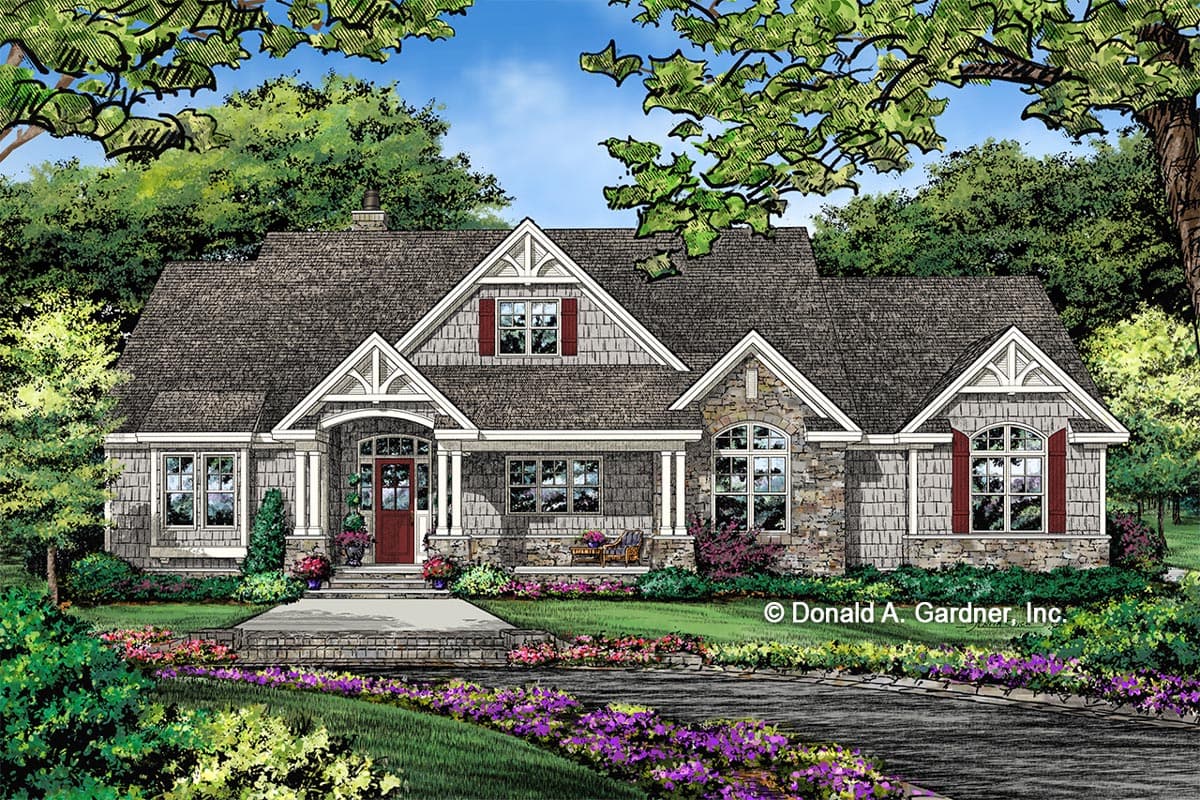 Plan 444387GDN: Craftsman House Plan with 4 Bedrooms and a Garage in Back - Image #22 - Craftsman, Southern, Traditional