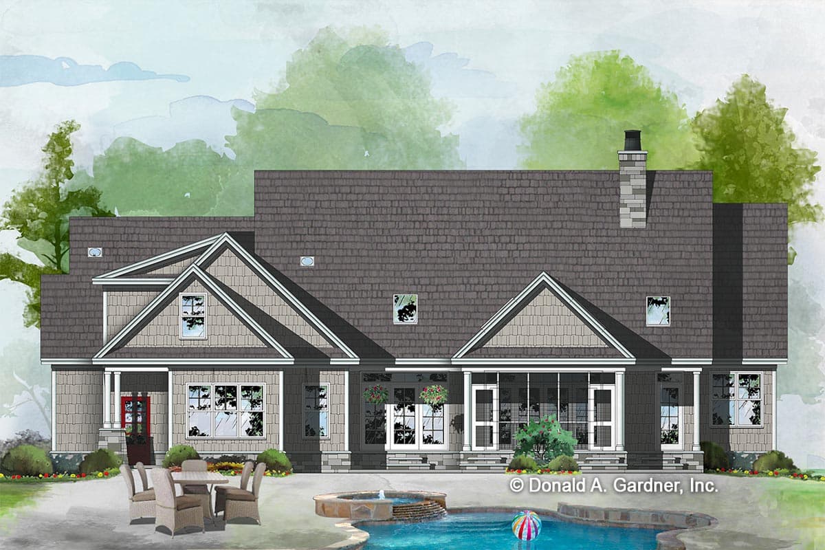 Plan 444387GDN: Craftsman House Plan with 4 Bedrooms and a Garage in Back - Image #23 - Craftsman, Southern, Traditional