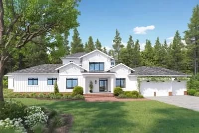New American House Plan with In-Law Suite -  3653 Sq Ft