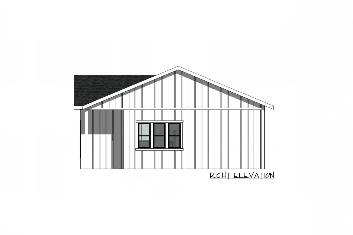 Plan 420085WNT: 564 Square Foot New American Style ADU with Cozy Corner Porch - Image #5 - Cottage, Country, New American, Traditional
