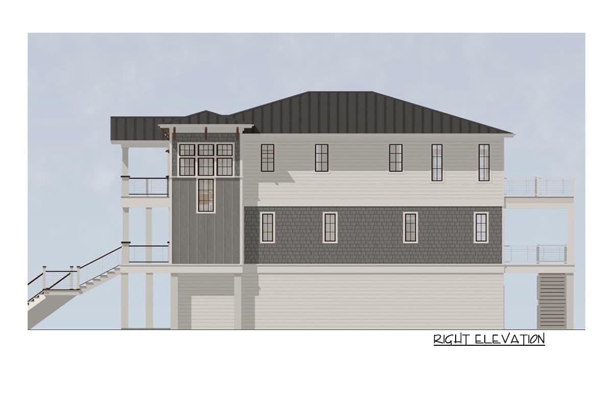 Plan 765047TWN: Low Country Craftsman Plan with Ground Level Garage and Elevator - Image #26 - Beach, Coastal, Coastal Contemporary, Craftsman, Low Country, Vacation