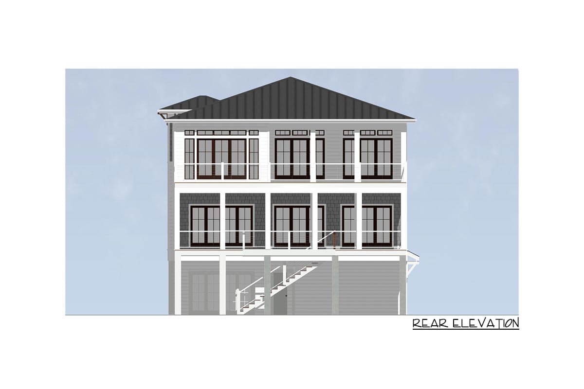 Plan 765047TWN: Low Country Craftsman Plan with Ground Level Garage and Elevator - Image #25 - Beach, Coastal, Coastal Contemporary, Craftsman, Low Country, Vacation