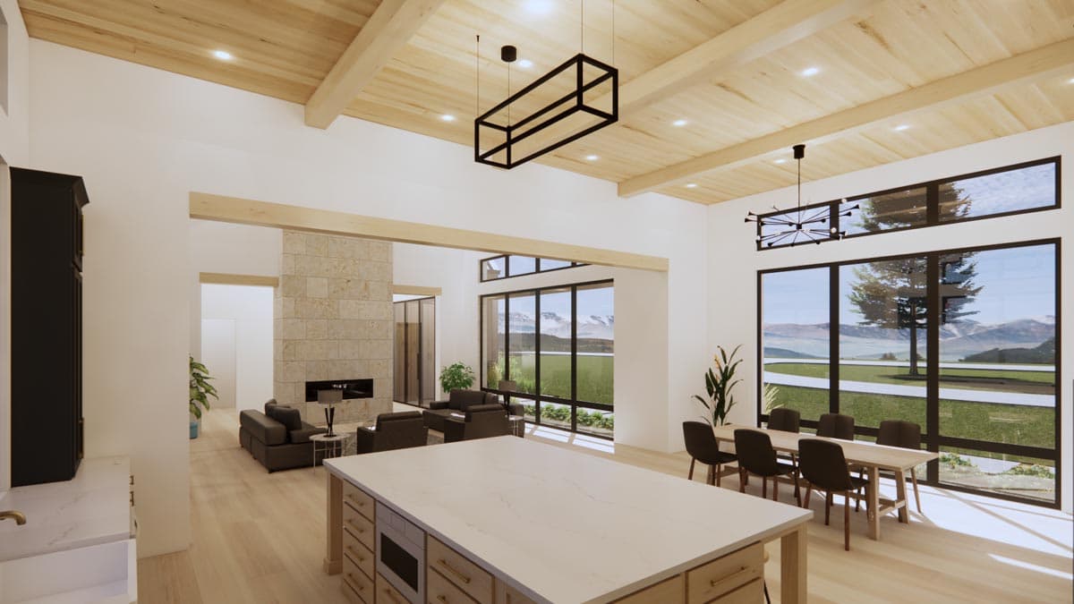 Plan 818045JSS: Contemporary Hill Country Home Plan with Open Concept Layout - Image #8 - Contemporary, Country, Farmhouse, Hill Country, Modern Farmhouse, Rustic, Scandinavian, Transitional