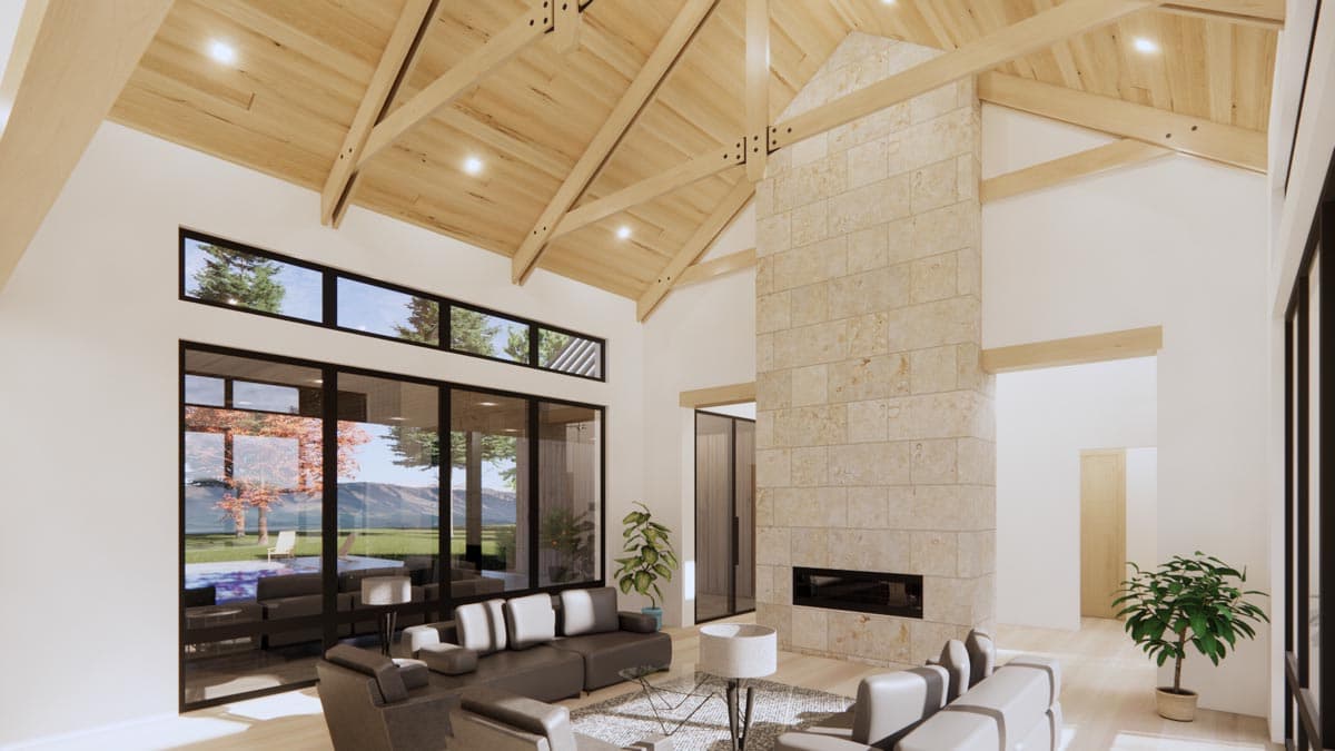 Plan 818045JSS: Contemporary Hill Country Home Plan with Open Concept Layout - Image #9 - Contemporary, Country, Farmhouse, Hill Country, Modern Farmhouse, Rustic, Scandinavian, Transitional