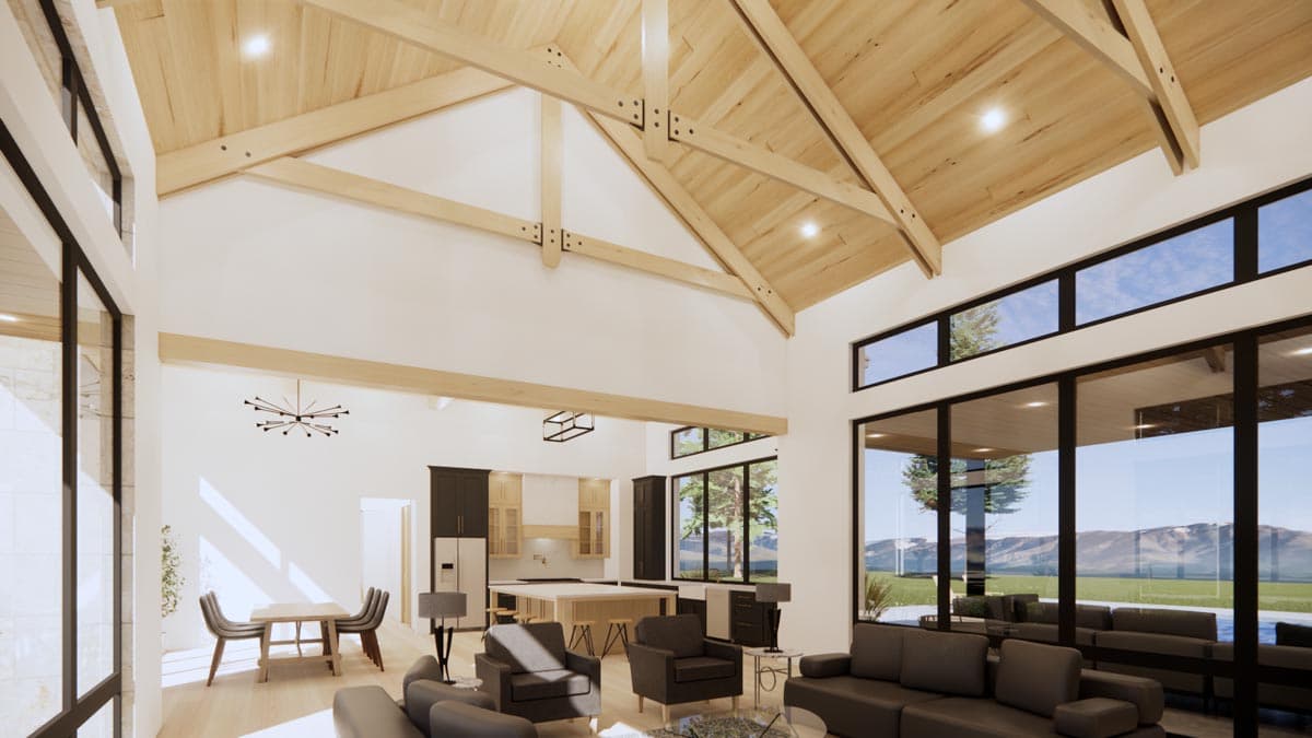 Plan 818045JSS: Contemporary Hill Country Home Plan with Open Concept Layout - Image #12 - Contemporary, Country, Farmhouse, Hill Country, Modern Farmhouse, Rustic, Scandinavian, Transitional