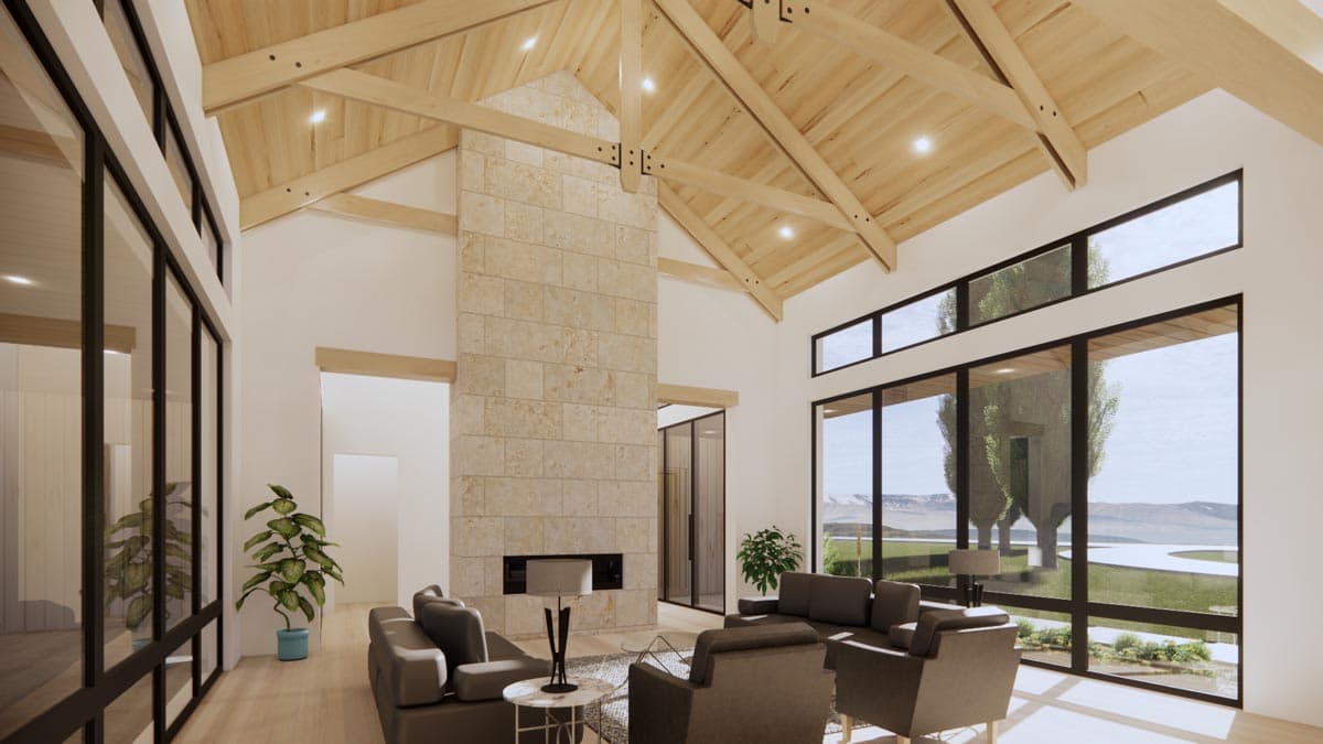 Plan 818045JSS: Contemporary Hill Country Home Plan with Open Concept Layout - Image #14 - Contemporary, Country, Farmhouse, Hill Country, Modern Farmhouse, Rustic, Scandinavian, Transitional