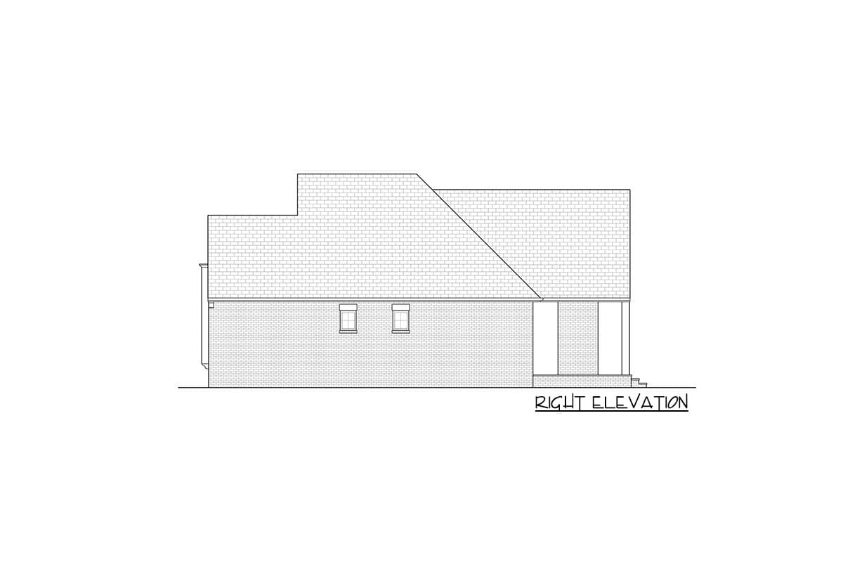 Plan 93161EL: Transitional House Plan Under 2,000 Square Feet with Nearly Perfect Symmetrical Face - Image #5 - Contemporary, Cottage, Country, European, French Country, New American, Transitional, Tudor