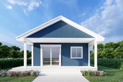 620 Square Foot ADU Cottage with Front Porch