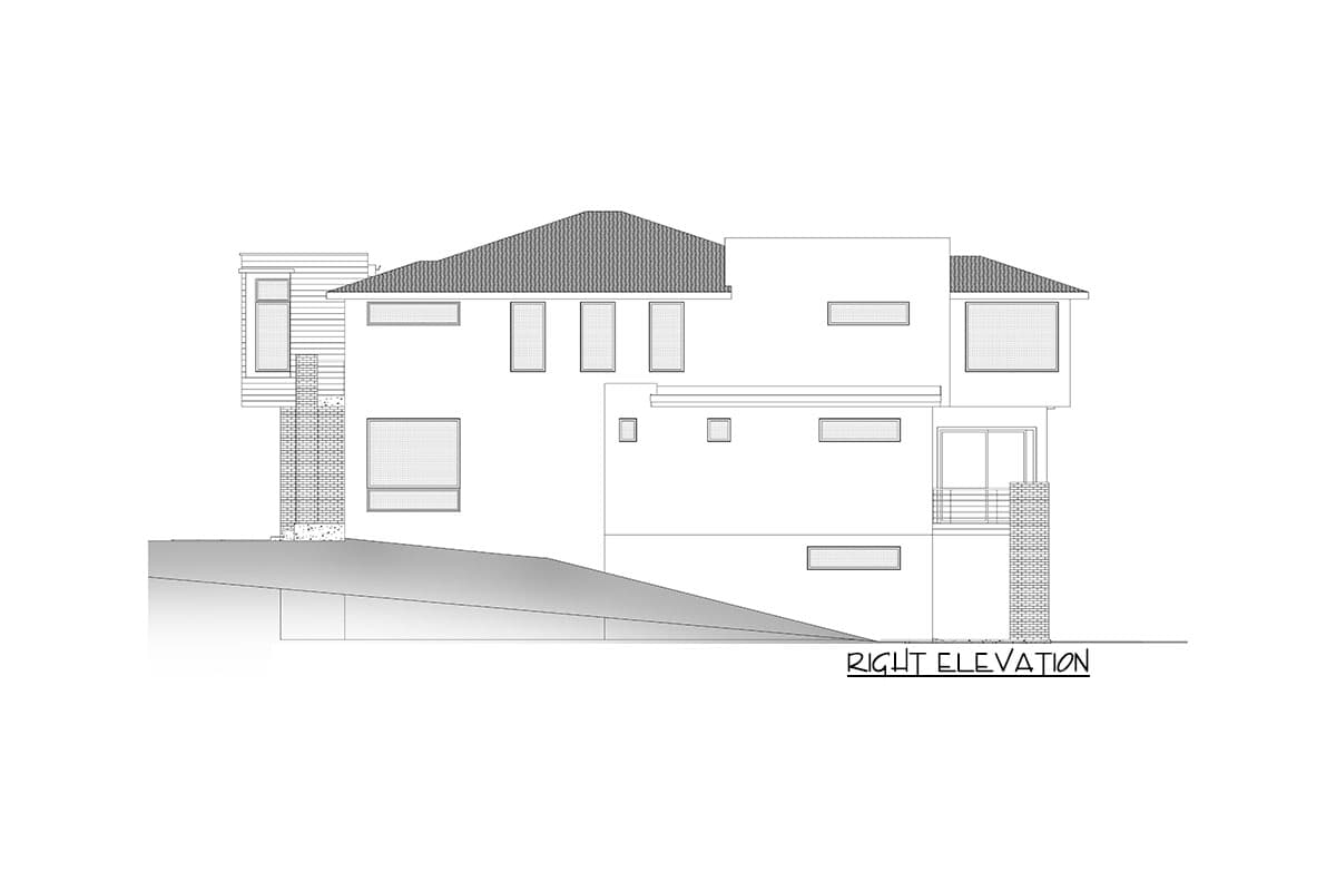 Plan 666193RAF: Modern Home Plan with Rooftop Deck and Walkout Basement - Image #8 - Contemporary, Mid Century Modern, Modern, Northwest