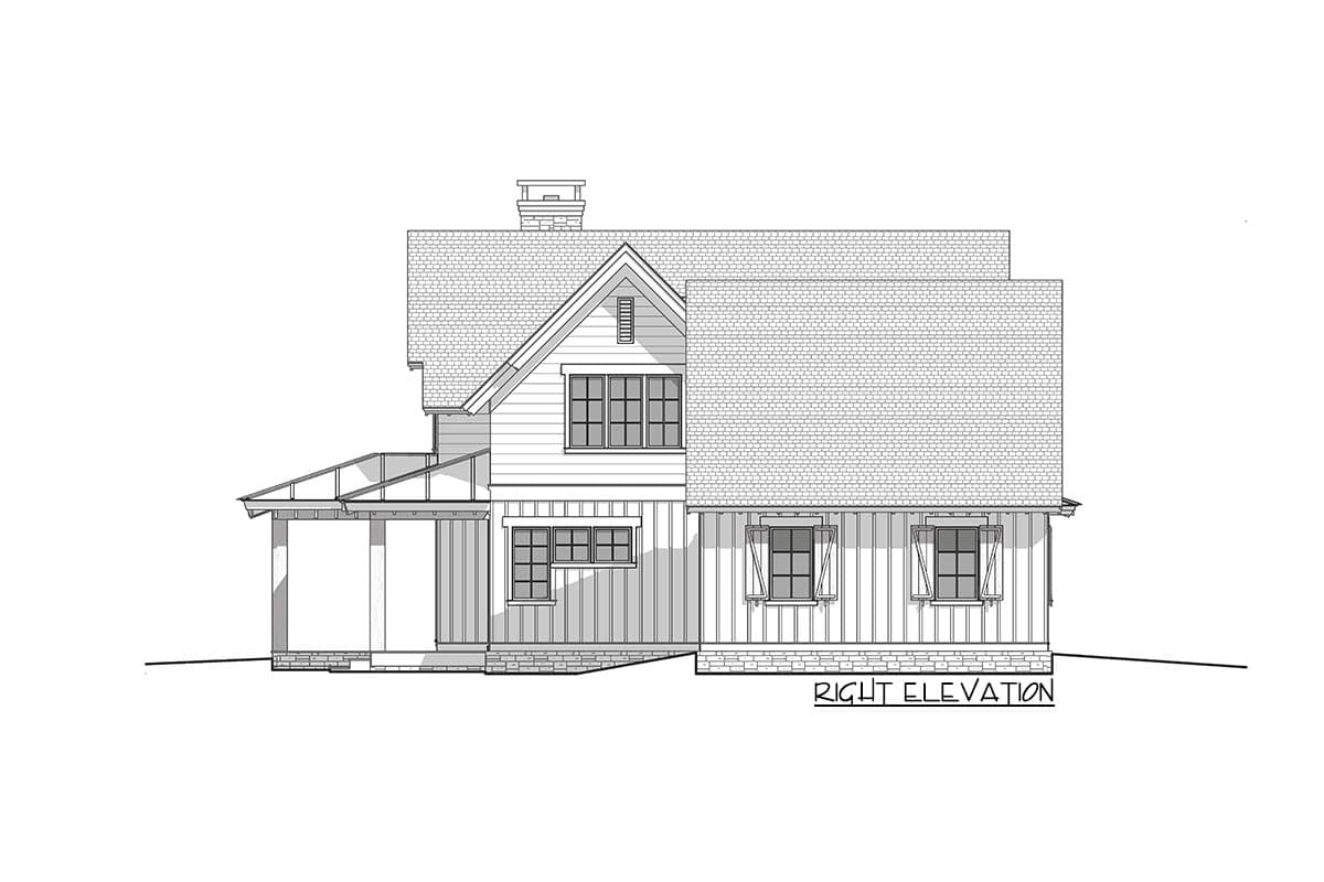 Plan 865020SHW: 1500 Square Foot 2-Bed Cottage with Vaulted Front Porch and Great Room - Image #24 - Cottage, Country, Craftsman, New American, Traditional