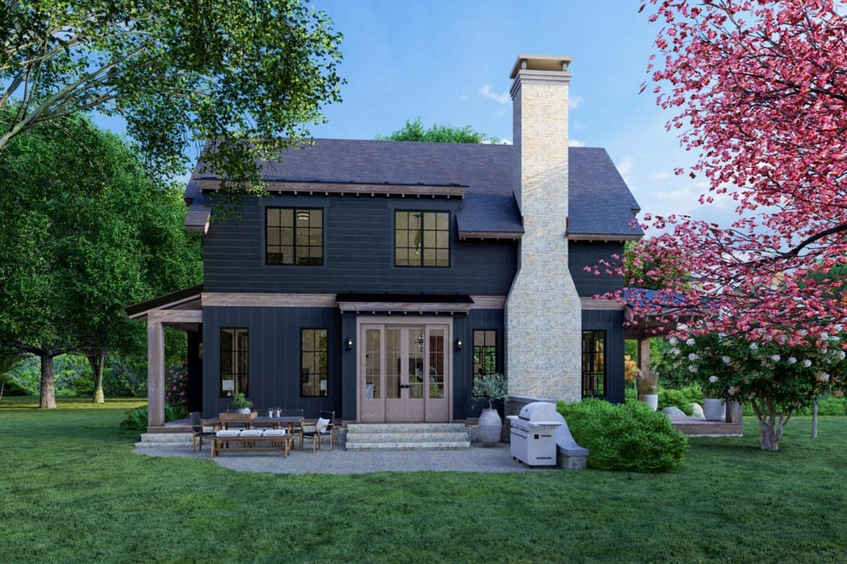 Plan 865020SHW: 1500 Square Foot 2-Bed Cottage with Vaulted Front Porch and Great Room - Image #8 - Cottage, Country, Craftsman, New American, Traditional