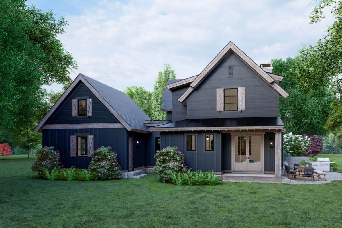 Plan 865020SHW: 1500 Square Foot 2-Bed Cottage with Vaulted Front Porch and Great Room - Image #9 - Cottage, Country, Craftsman, New American, Traditional