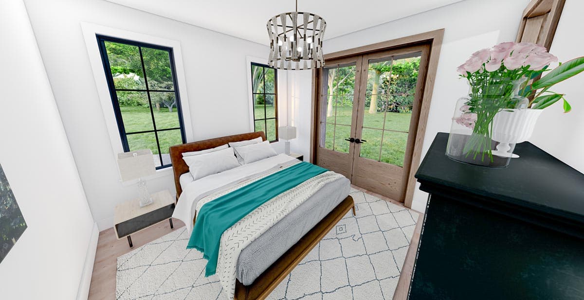 Plan 865020SHW: 1500 Square Foot 2-Bed Cottage with Vaulted Front Porch and Great Room - Image #14 - Cottage, Country, Craftsman, New American, Traditional