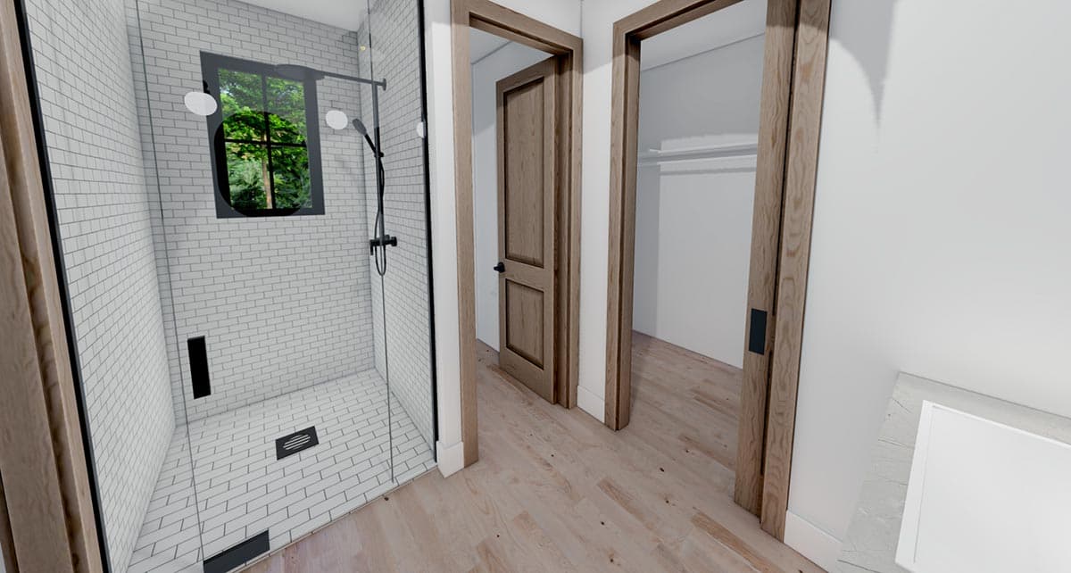 Plan 865020SHW: 1500 Square Foot 2-Bed Cottage with Vaulted Front Porch and Great Room - Image #19 - Cottage, Country, Craftsman, New American, Traditional