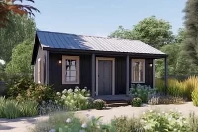 Compact Country Cabin with Covered Porch