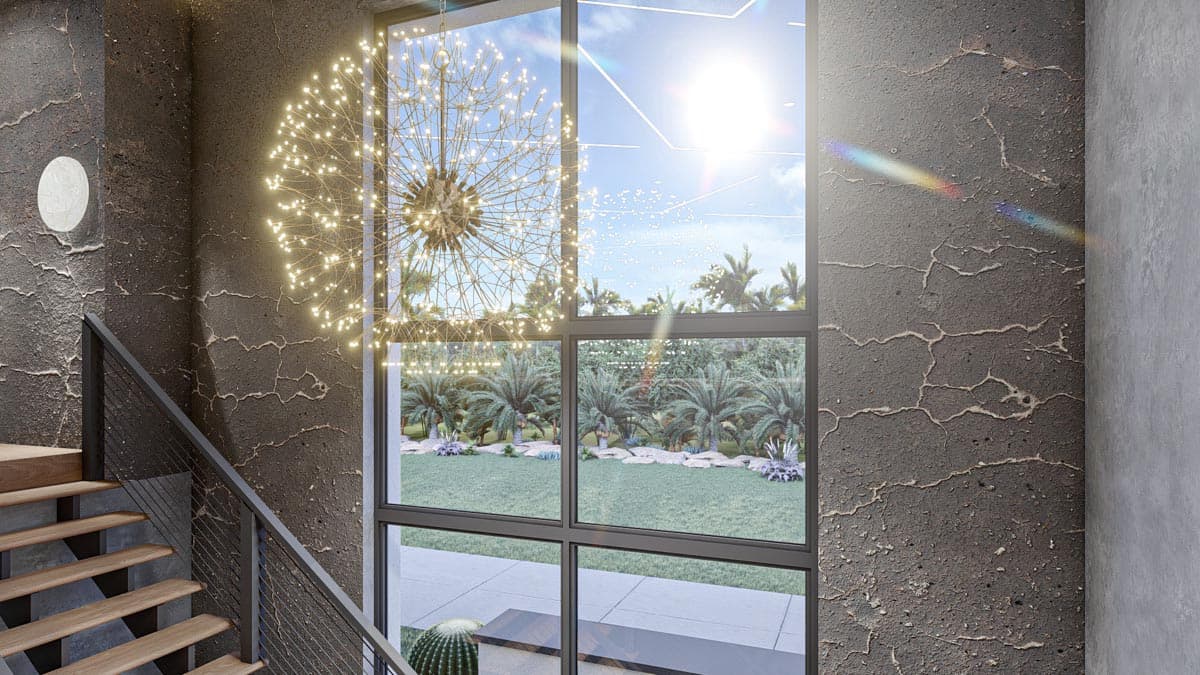 Plan 623213DJ: 7-Car Modern Garage with Shop and Lounge with Plexiglass Viewing Floor  - Image #9 - Contemporary, Mid Century Modern, Modern