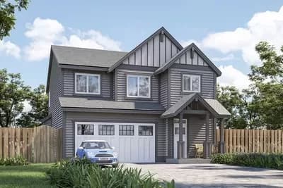Traditional 2-Story Country House Plan with Open-Concept Main Level