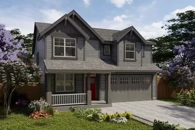 Traditional 2100 Square Foot Home Plan with Study and Second-level Laundry Room