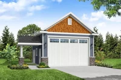 644 Square Foot 2-Car Craftsman-Style Garage