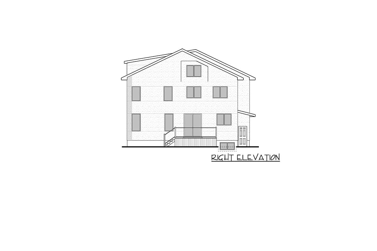 Plan 81817AB: 3-Story Modern Duplex with Asymmetrical 3-Bed Units - Image #7