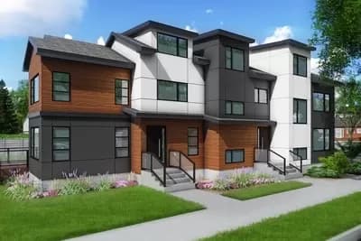 3-Story Modern Duplex with Asymmetrical 3-Bed Units