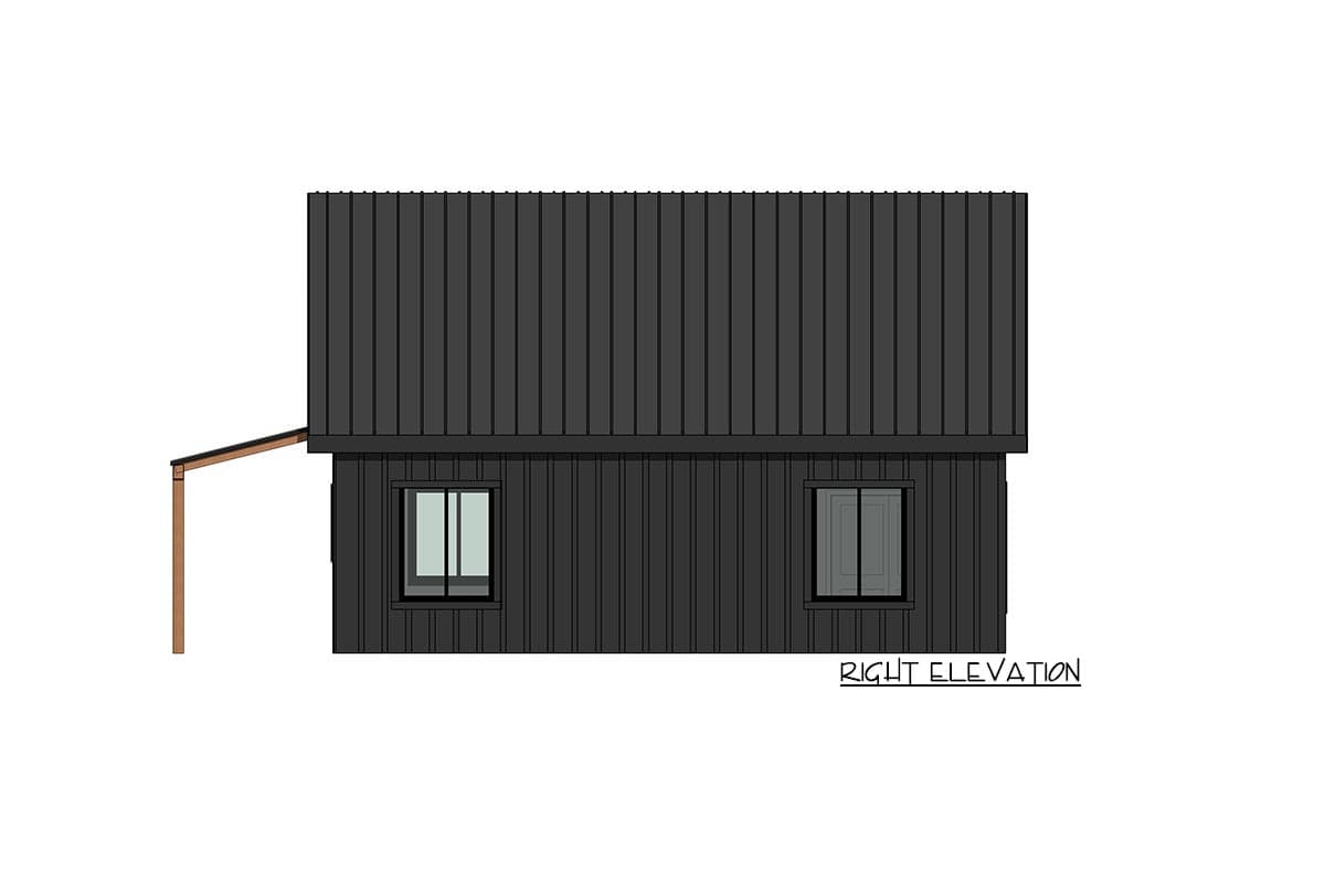 Plan 420087WNT: Exclusive 1-Bed Cabin with 714 Square Feet of Living Space - Image #5 - Cabin, Cottage, Country, Mountain, Rustic