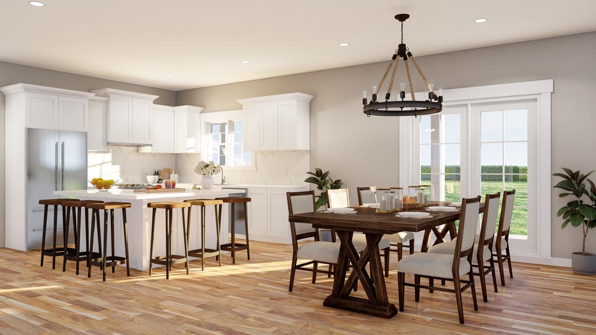 Plan 70843MK: 3-Bed Country Ranch with Home Office and 8-Foot-Deep Porches Front and Back - 2313 Sq Ft - Image #7 - Country, Craftsman, Ranch, Rustic, Traditional