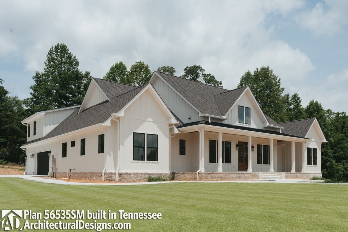build gallery item - Modern Farmhouse Plan 56535SM comes to life in Tennessee