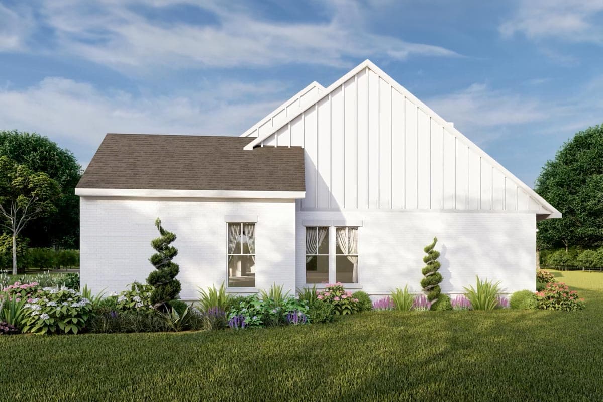 Plan 56535SM: 4-Bed Modern Farmhouse with Vaulted Great Room and Outdoor Fireplace - 2841 Sq Ft - Image #8 - Country, Modern Farmhouse, New American, Traditional