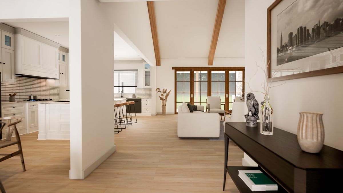 Plan 56535SM: 4-Bed Modern Farmhouse with Vaulted Great Room and Outdoor Fireplace - 2841 Sq Ft - Image #10 - Country, Modern Farmhouse, New American, Traditional