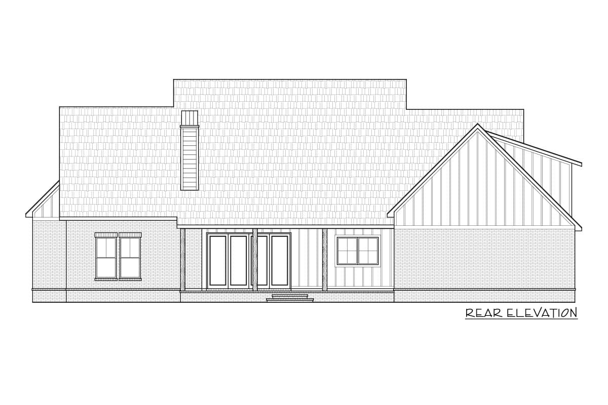 Plan 56535SM: 4-Bed Modern Farmhouse with Vaulted Great Room and Outdoor Fireplace - 2841 Sq Ft - Image #28 - Country, Modern Farmhouse, New American, Traditional