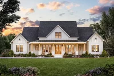 4-Bed Modern Farmhouse with Vaulted Great Room and Outdoor Fireplace - 2841 Sq Ft