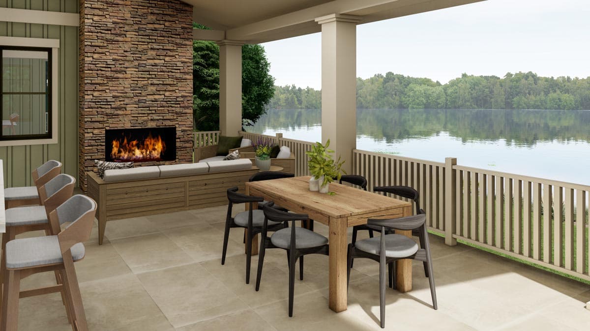 Plan 871030JEN: Craftsman Lake House Plan with Detached 2-Car Garage and Great Outdoor Living Spaces - Image #12 - Country, Craftsman, Mountain, Ranch
