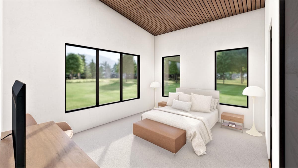 Plan 490110NAH: Modern Barndominium-Style House Plan with 4-Car Garage and Workshop - Image #9 - Barndominium, Contemporary, Modern, New American
