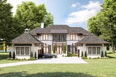 Luxury Coastal Contemporary House Plan with Casita, Elevator, and Outdoor Kitchen