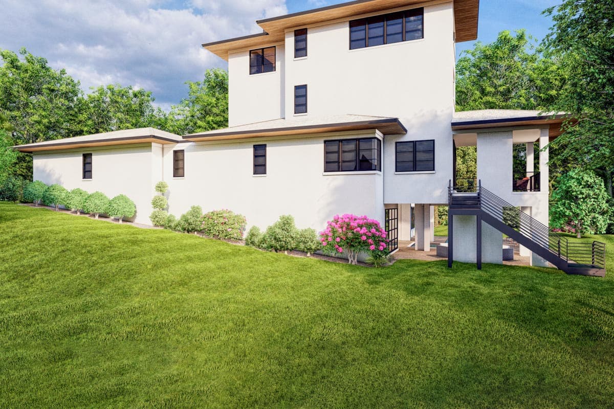 Plan 93169EL: Exclusive Contemporary House Plan with Optional Walkout Basement and Sky Office - Image #9 - Coastal Contemporary, Contemporary, Mid Century Modern, Modern, New American, Transitional