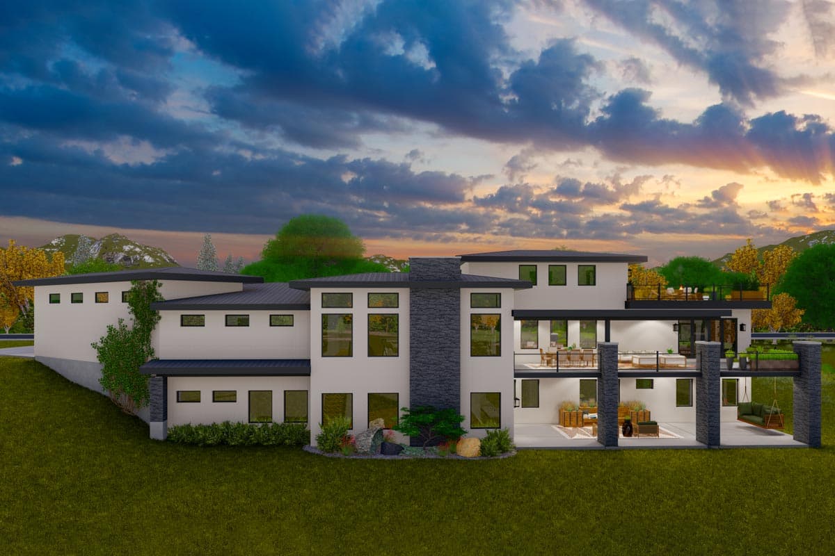 Plan 61427UT: Contemporary Southwest Home Plan for Sloped Lot - Image #4 - Contemporary, Modern, Mountain, Ranch, Southwest