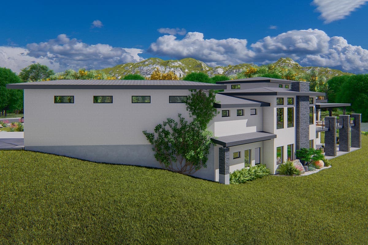 Plan 61427UT: Contemporary Southwest Home Plan for Sloped Lot - Image #6 - Contemporary, Modern, Mountain, Ranch, Southwest