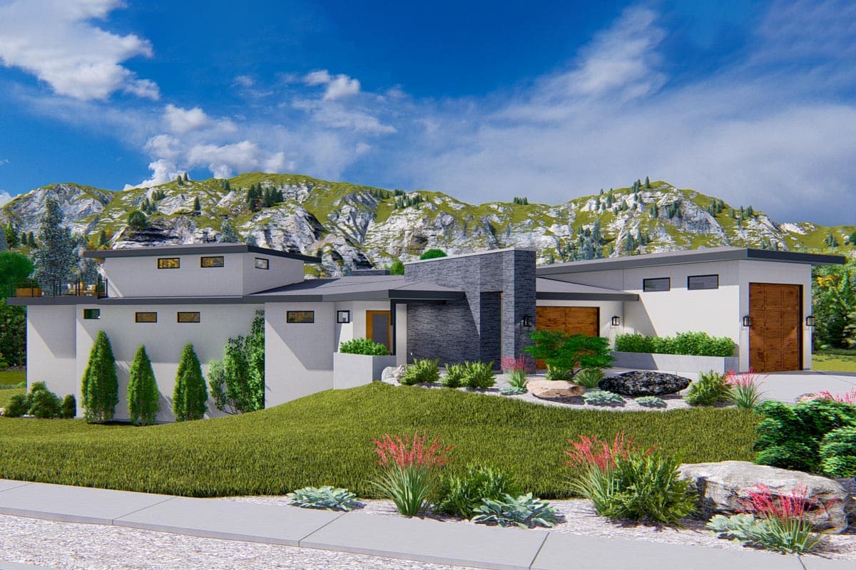 Plan 61427UT: Contemporary Southwest Home Plan for Sloped Lot - Image #10 - Contemporary, Modern, Mountain, Ranch, Southwest