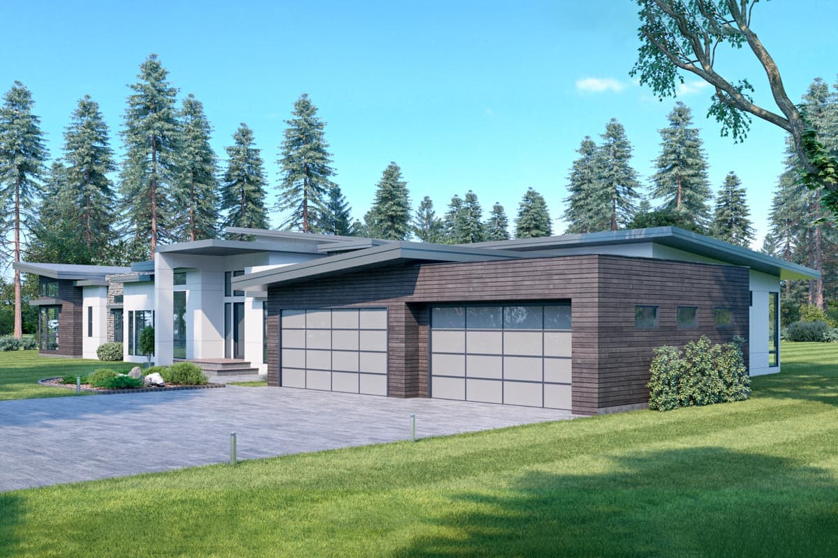 Plan 666194RAF: Over 5,200 Square Foot Modern Ranch Plan with Ample Outdoor Living - Image #4 - Mid Century Modern, Modern, Northwest, Prairie, Ranch