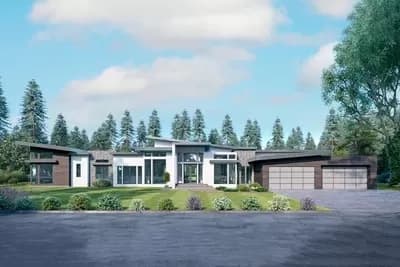 Over 5,200 Square Foot Modern Ranch Plan with Ample Outdoor Living