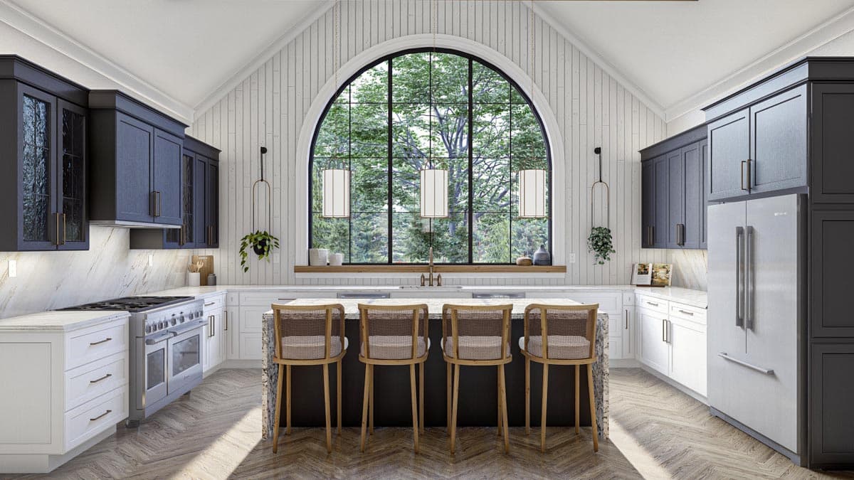 Plan 623216DJ: 3-Bed Transitional European House Plan with Vaulted Dining Area - 2703 Sq Ft - Image #10 - European, Transitional