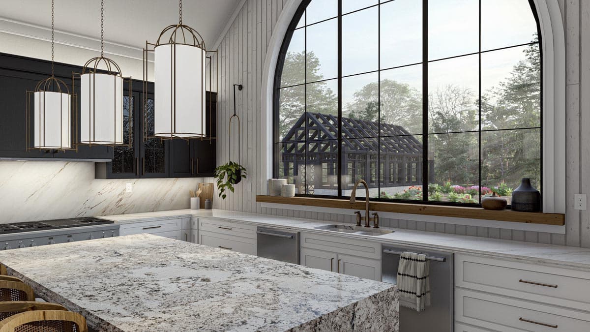 Plan 623216DJ: 3-Bed Transitional European House Plan with Vaulted Dining Area - 2703 Sq Ft - Image #11 - European, Transitional