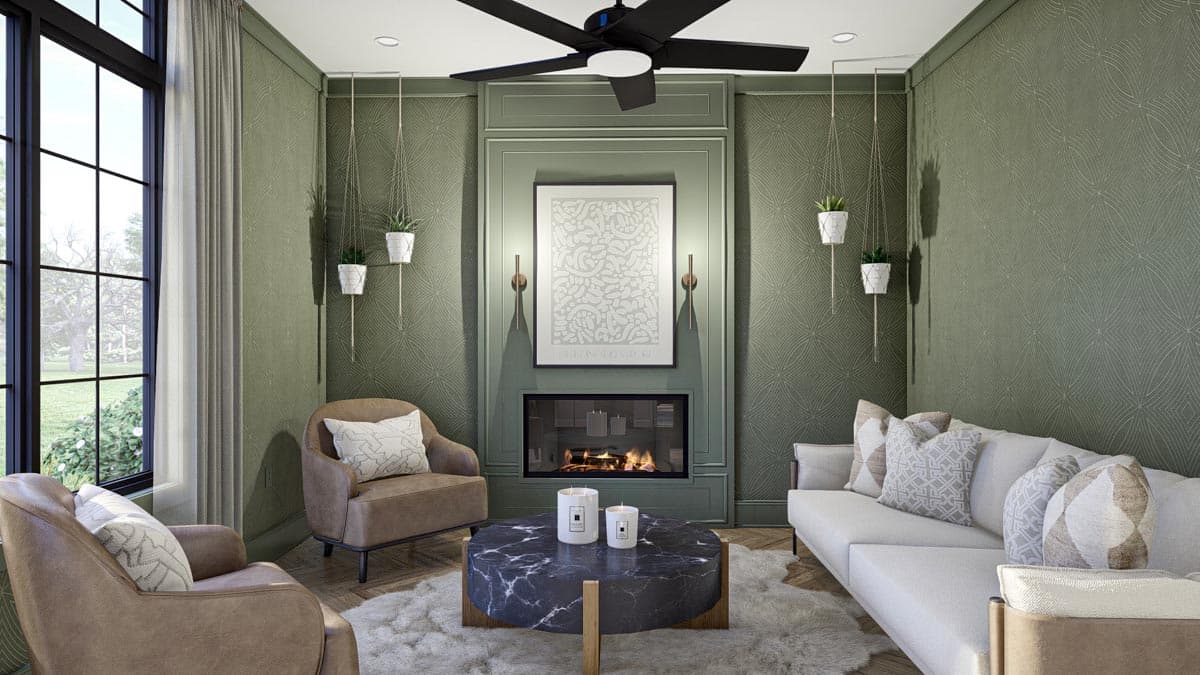 Plan 623216DJ: 3-Bed Transitional European House Plan with Vaulted Dining Area - 2703 Sq Ft - Image #12 - European, Transitional