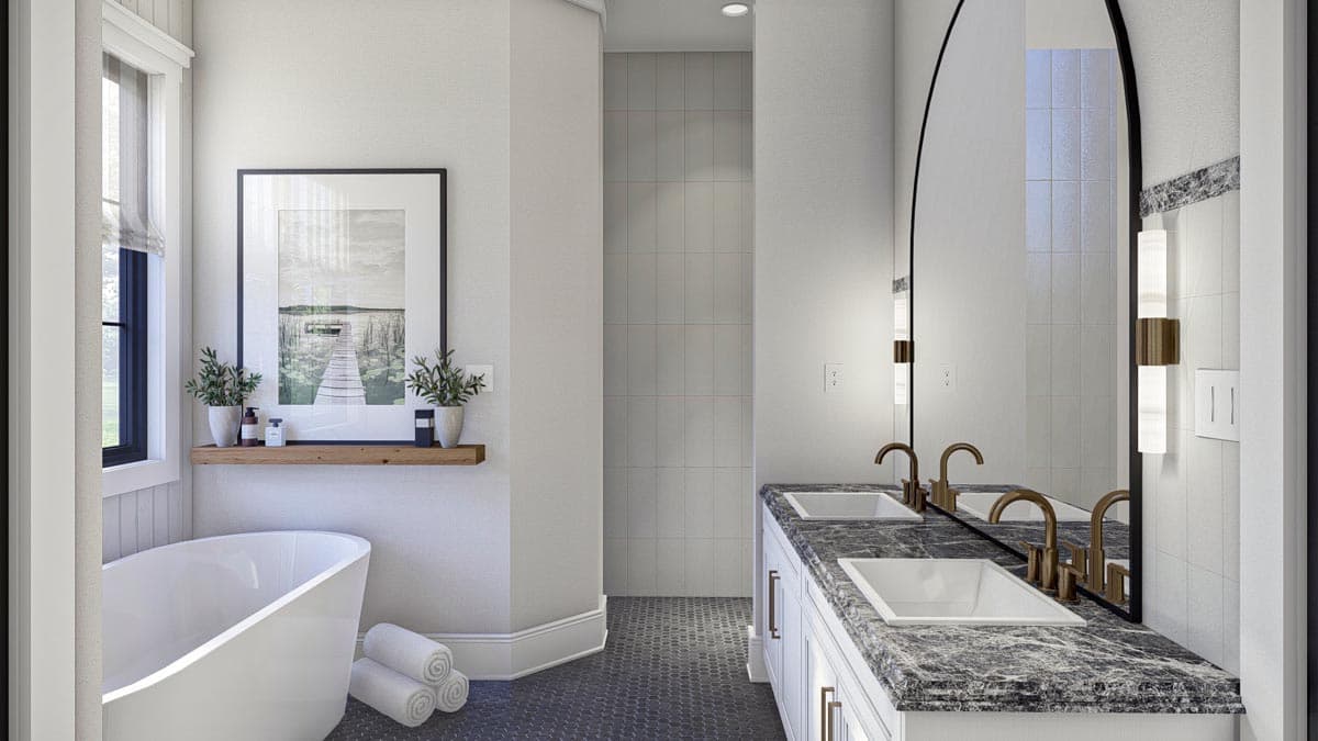 Plan 623216DJ: 3-Bed Transitional European House Plan with Vaulted Dining Area - 2703 Sq Ft - Image #14 - European, Transitional