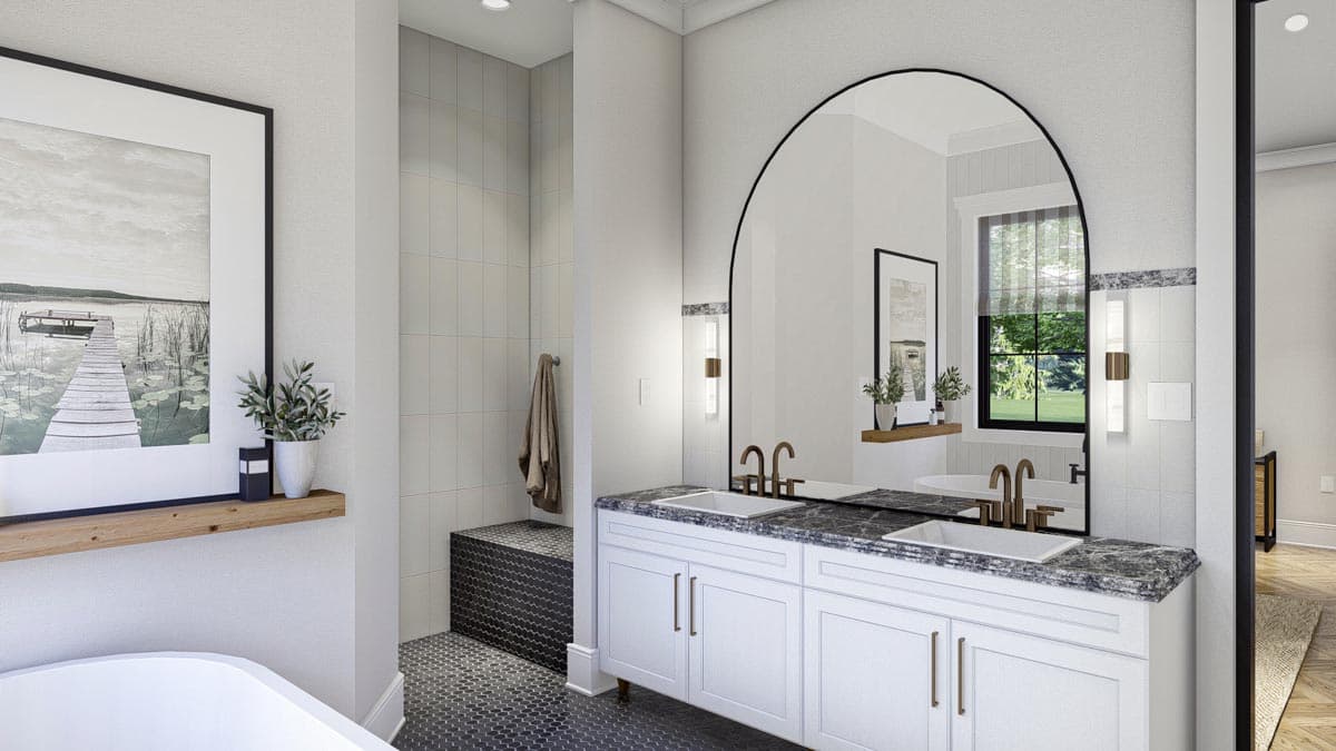 Plan 623216DJ: 3-Bed Transitional European House Plan with Vaulted Dining Area - 2703 Sq Ft - Image #15 - European, Transitional