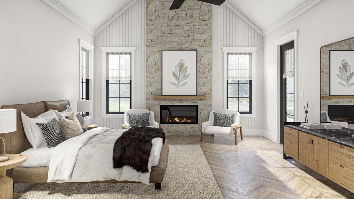 Plan 623216DJ: 3-Bed Transitional European House Plan with Vaulted Dining Area - 2703 Sq Ft - Image #16 - European, Transitional