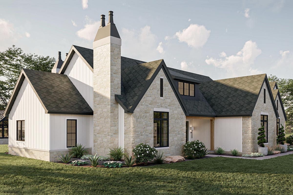 Plan 623216DJ: 3-Bed Transitional European House Plan with Vaulted Dining Area - 2703 Sq Ft - Image #17 - European, Transitional